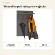 Wieszak ścienny pionowy - Czarny - Na ubrania