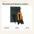 Wieszak ścienny pionowy - Zielony - Na ubrania