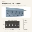 Wieszak ścienny - Niebieski - Na ubrania