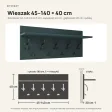 Wieszak ścienny - Zielony - Na ubrania