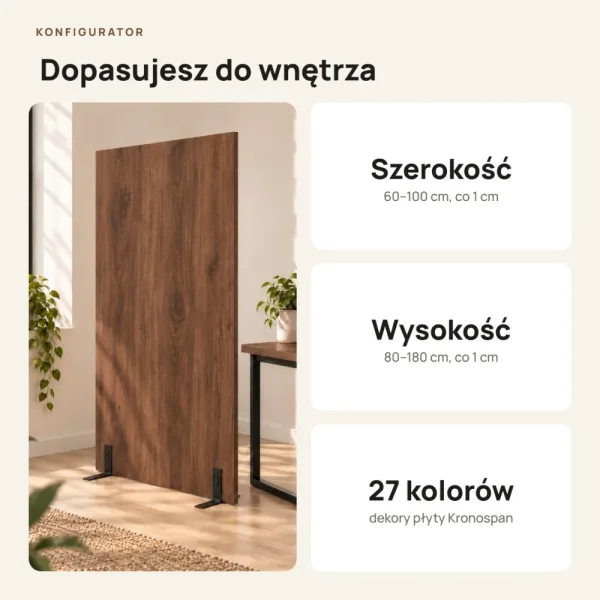 Ścianka działowa - Orzech