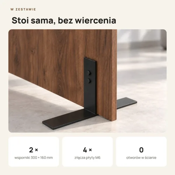 Ścianka działowa - Orzech