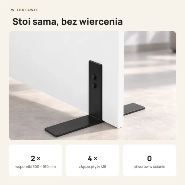 Ścianka działowa - Biała