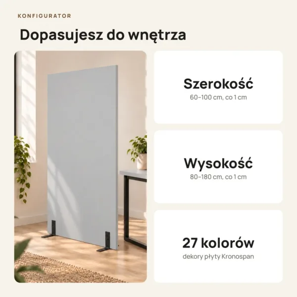 Ścianka działowa - Szara