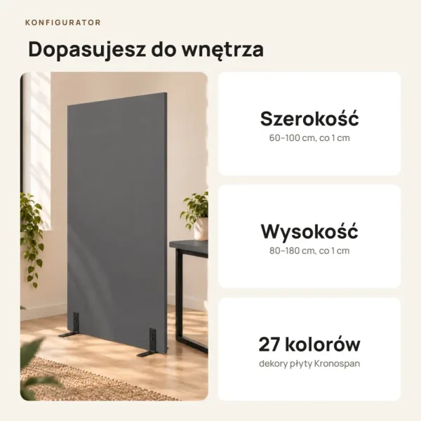 Ścianka działowa - Grafit
