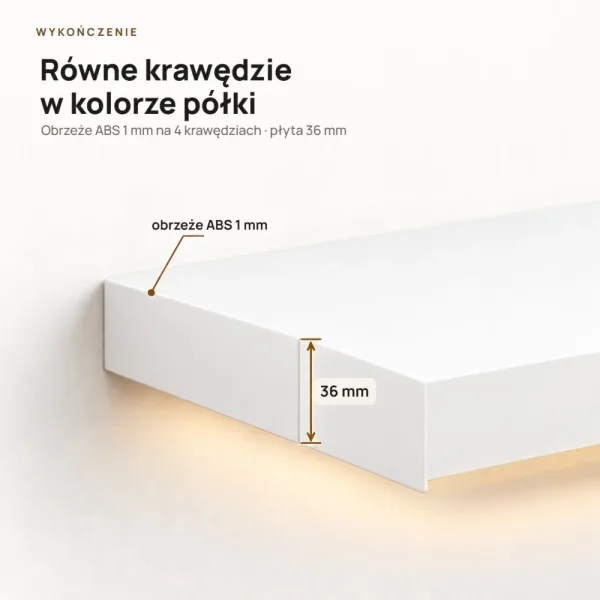 Półka wisząca LED - Biała
