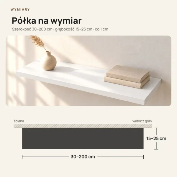 Półka wisząca - Biała