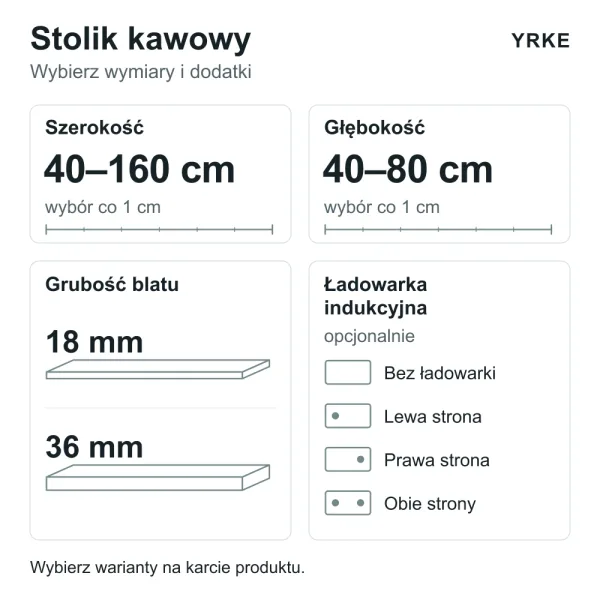 Stolik kawowy - Biały