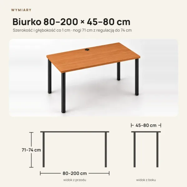 Biurko komputerowe Iron - Olcha