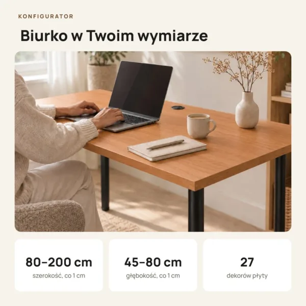 Biurko komputerowe Iron - Olcha