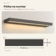 Półka wisząca LED - Grafit