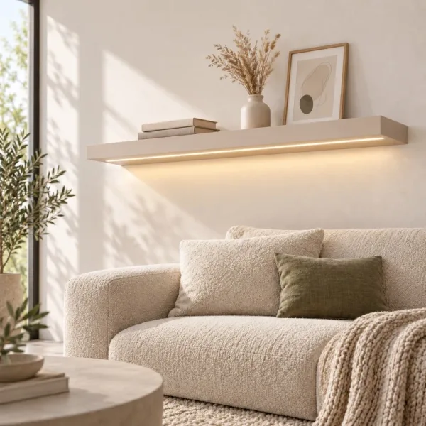 Półka wisząca LED - Cappuccino