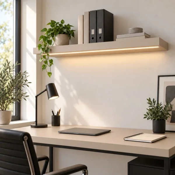 Półka wisząca LED - Cappuccino