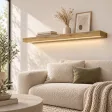 Półka wisząca LED - Dąb Kamienny
