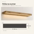 Półka wisząca LED - Dąb Kamienny