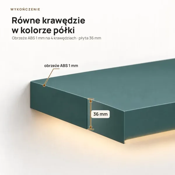 Półka wisząca LED - Zielony