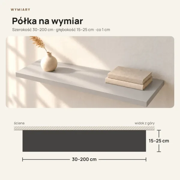 Półka wisząca - Szara