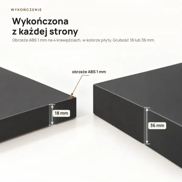 Półka wisząca - Czarna