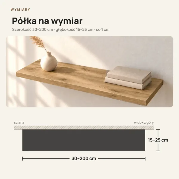 Półka wisząca - Dąb Kamienny