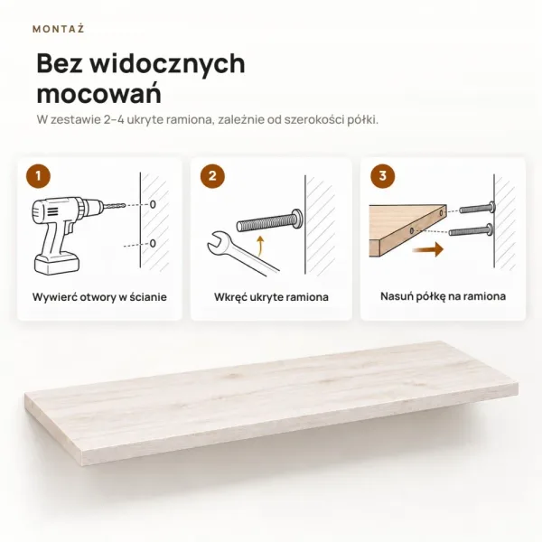 Półka wisząca - Sosna