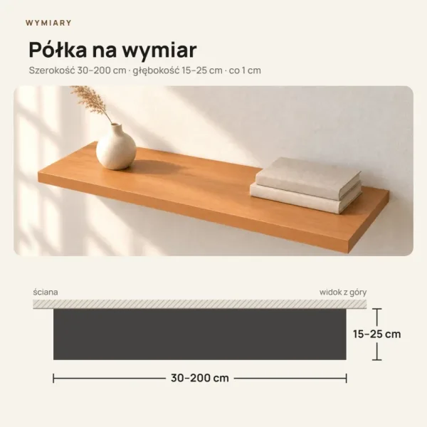 Półka wisząca - Olcha