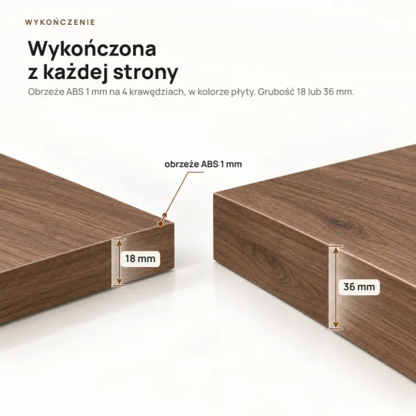 Półka wisząca - Orzech