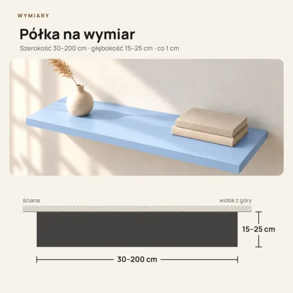Półka wisząca - Niebieska