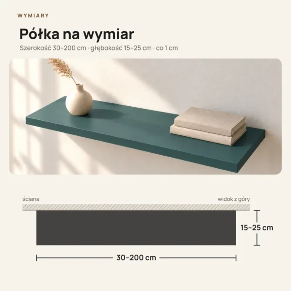 Półka wisząca - Zielona