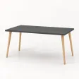 Stół kuchenny z nogami bukowymi - Grafit