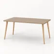 Stół kuchenny z nogami bukowymi - Cappuccino