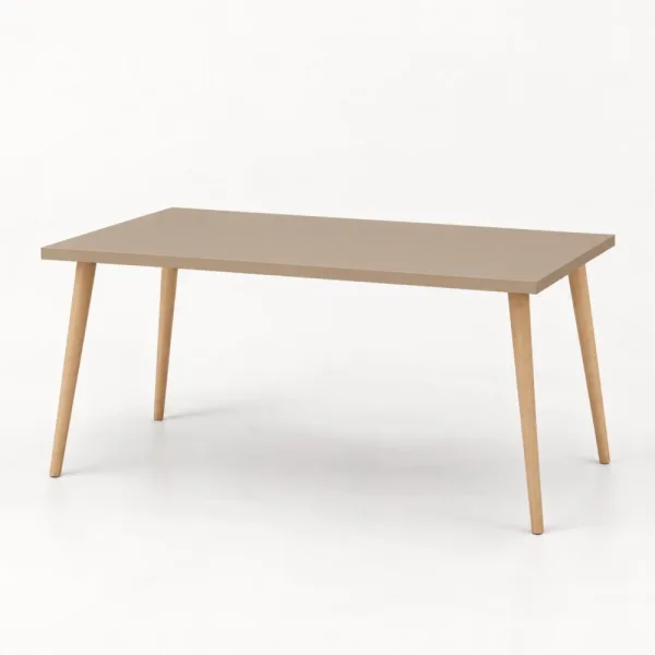 Stół kuchenny z nogami bukowymi - Cappuccino