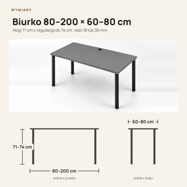 Biurko gamingowe - Grafit