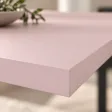 Stół kuchenny z metalowymi nogami - Różowy