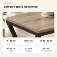 Stolik metalowy X - Dąb Kamienny