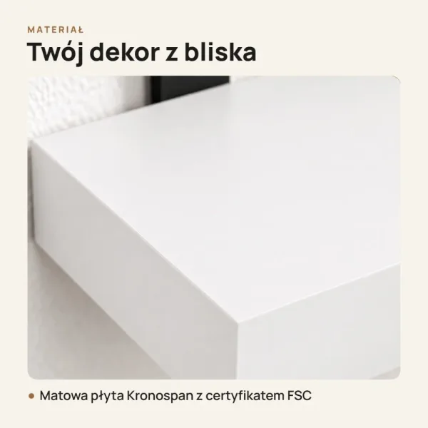 Półka loftowa - Biała