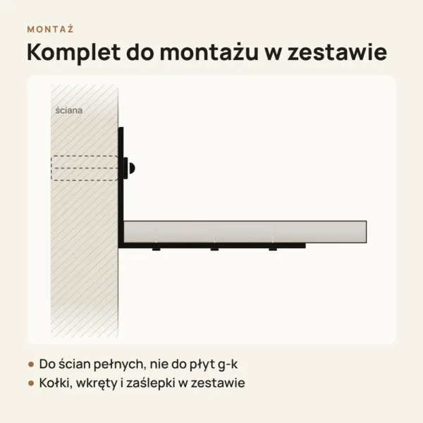 Półka loftowa - Biała