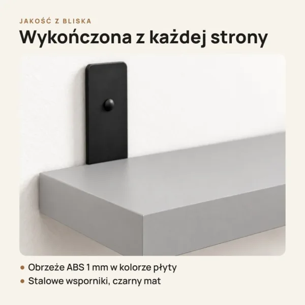 Półka loftowa - Szara