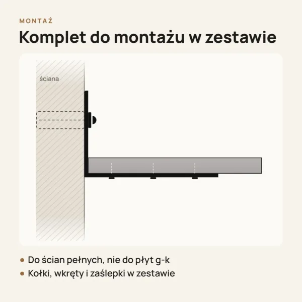 Półka loftowa - Szara