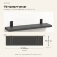 Półka loftowa - Grafit