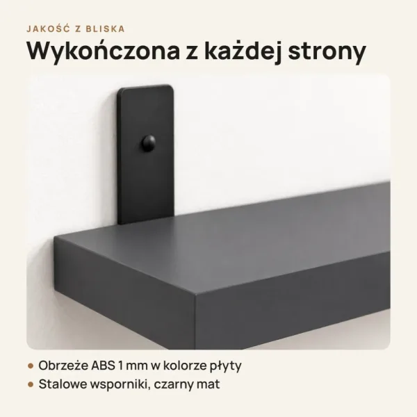 Półka loftowa - Grafit