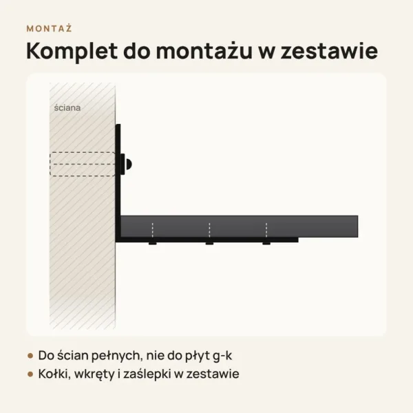 Półka loftowa - Grafit