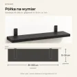 Półka loftowa - Czarna
