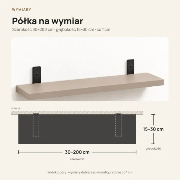 Półka loftowa - Cappuccino