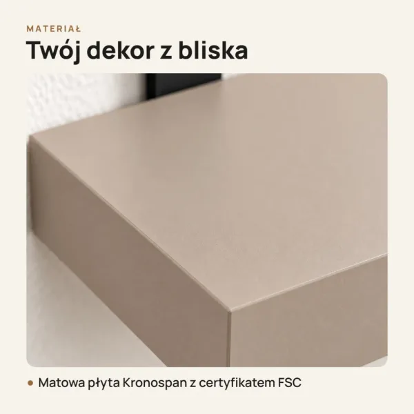 Półka loftowa - Cappuccino