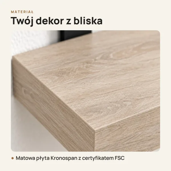 Półka loftowa - Dąb Sonoma