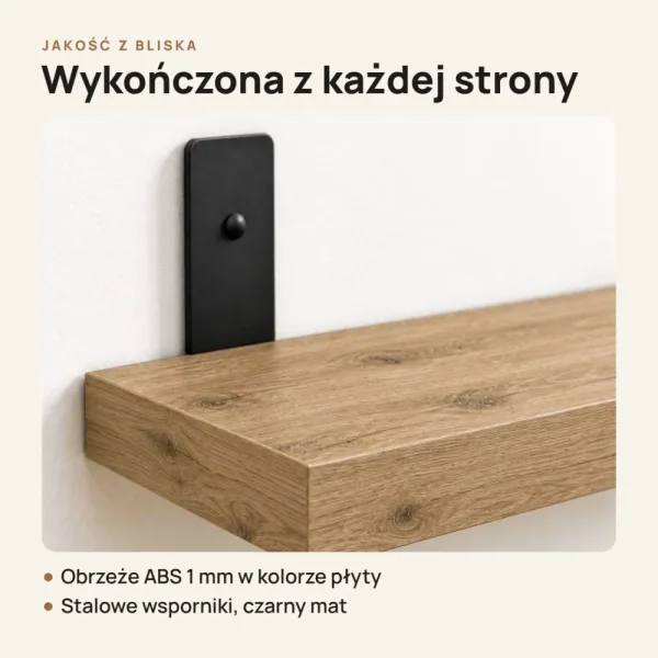 Półka loftowa - Dąb Kamienny
