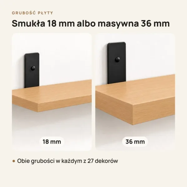 Półka loftowa - Buk