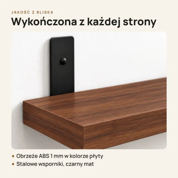 Półka loftowa - Orzech