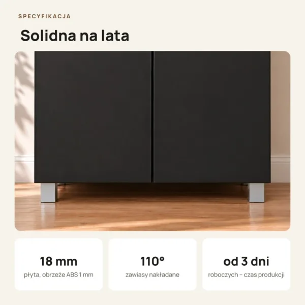 Szafa podwójna - Czarna