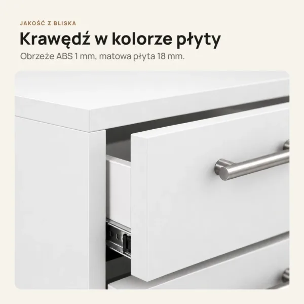 Kontenerek pod biurko - Biały